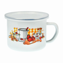 KUBEK DO MLEKA 10CM Z POK.EMAL.BIAŁY  ***   CH024