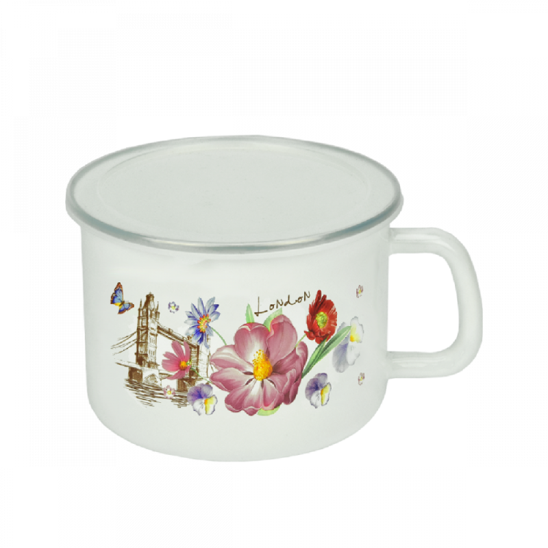 KUBEK DO MLEKA 10CM KWIATY FLD-L0042 ***