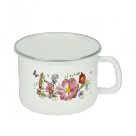 KUBEK DO MLEKA 14CM KWIATY FLD-L0042 ***