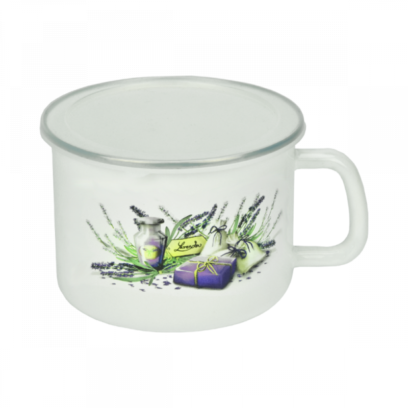 KUBEK DO MLEKA 14CM LAWENDA FLD-L0096 ***