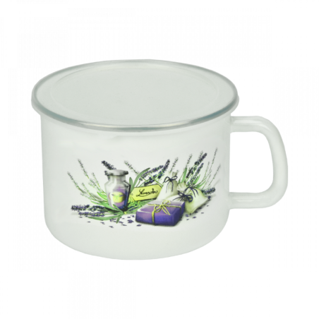 KUBEK DO MLEKA 14CM LAWENDA FLD-L0096 ***