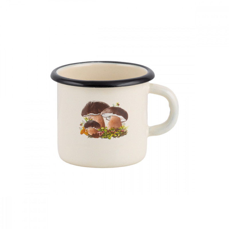 KUBEK EMALIOWANY GRZYBKI 400ML PR-0103 ***