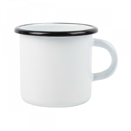 KUBEK EMALIOWANY BIAŁY 400ML PR-0103 ***