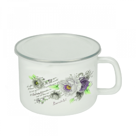 KUBEK DO MLEKA 14CM RÓŻA FLD-L0028-2 ***