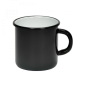KUBEK EMALIOWANY CZARNY 400ML PR-0103 ***