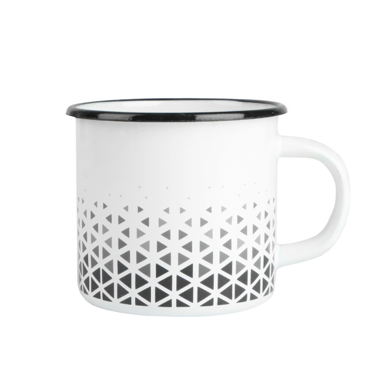 KUBEK EMALIOWANY GEOMETRIA  1L PR-0107 ***