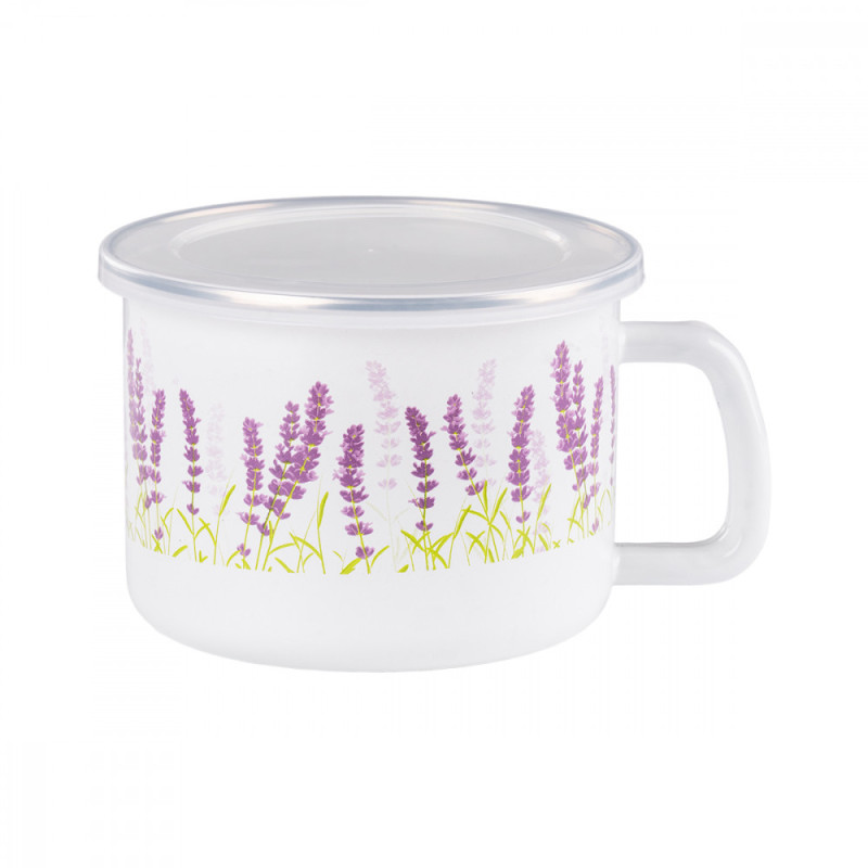 KUBEK EMALIOWANY 12CM LAWENDOWE POLE KUBEK EMALIOWANY 12CM LAWENDOWE POLE