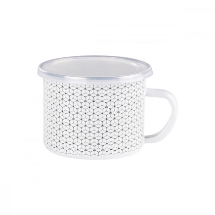 KUBEK EMALIOWANY 10CM PLASTER MIODU 
