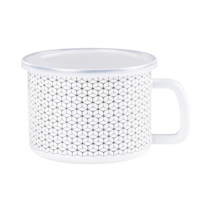 KUBEK EMALIOWANY 12CM PLASTER MIODU 